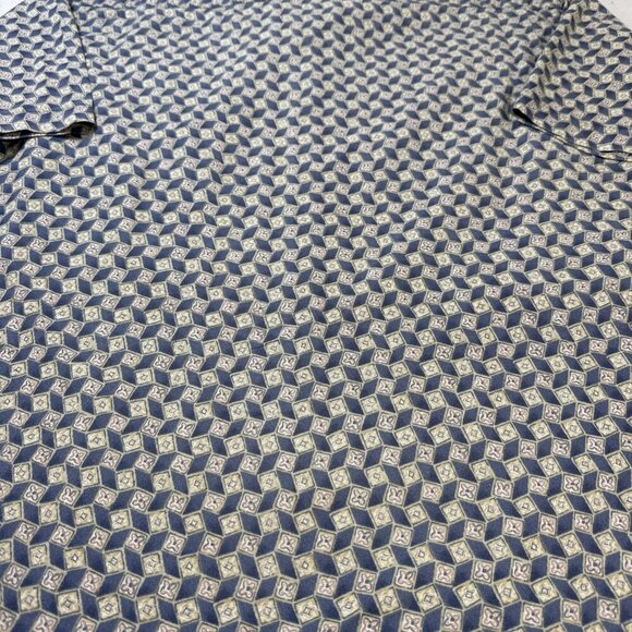 Pierre Cardin Mens Shirt Sz Medium Multicolor Short Sleeve Button Front Pocket - Picture 6 of 8